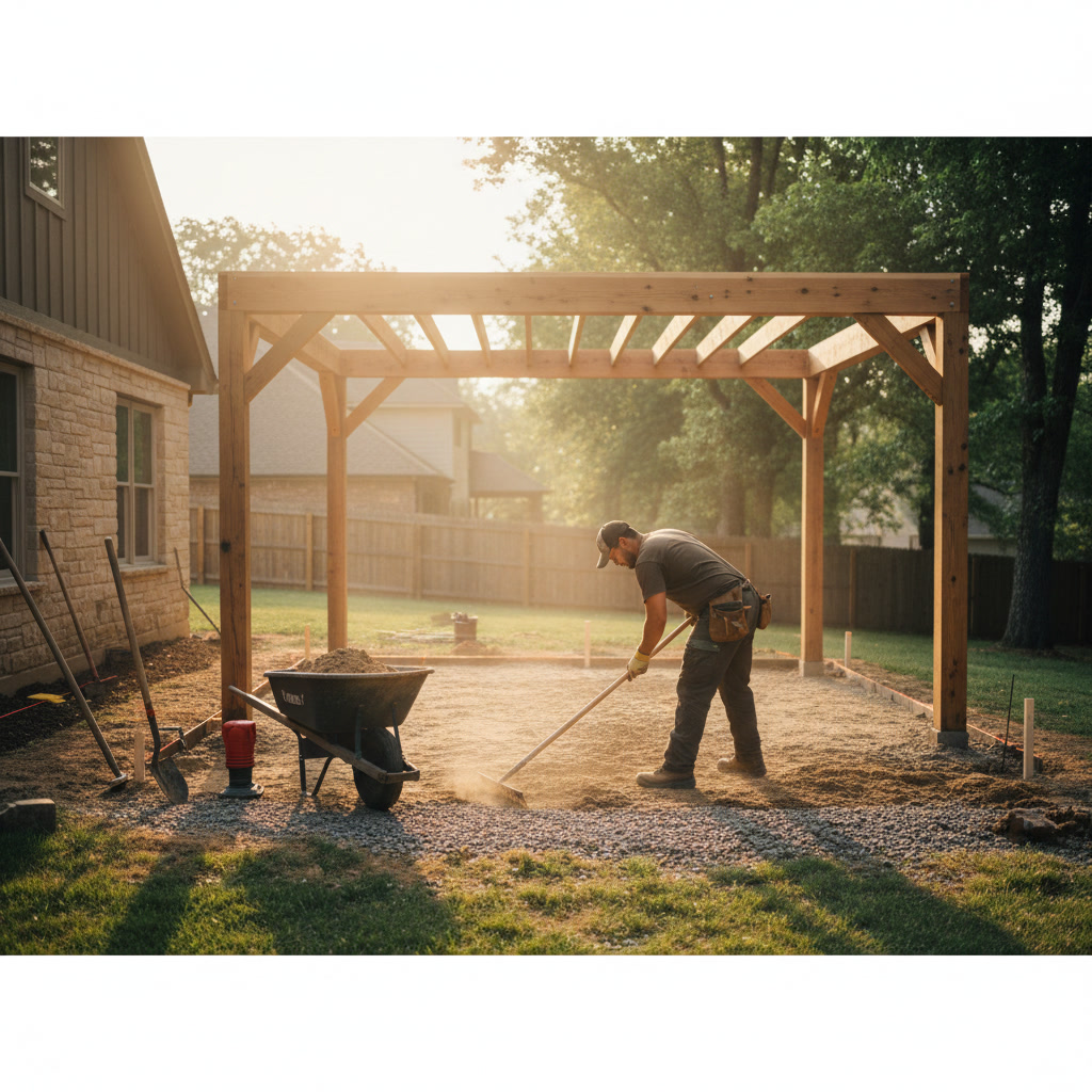 Professional patio cover installation process in Judsonia Arkansas