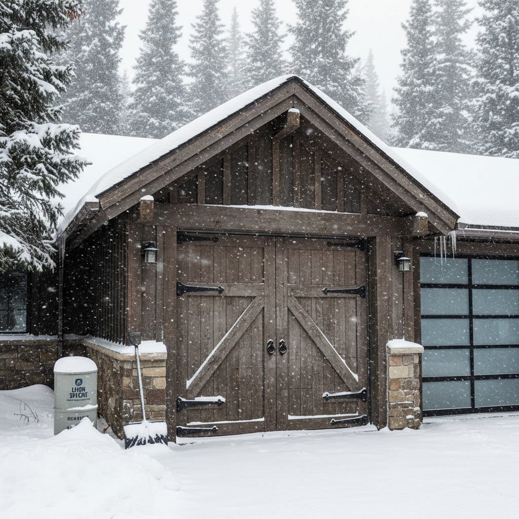 Professional garage door installation on residential home in Arkansas