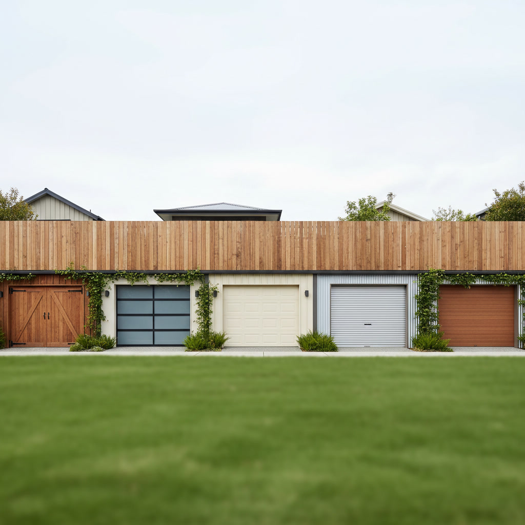 Modern residential garage door installation on Arkansas home